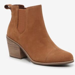 TOMS Everly Chelsea Boot Tan Oiled Nubuck Tan Size 9.5 NWOB